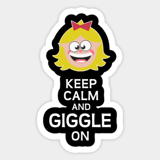 Keep calm and giggle on Sticker